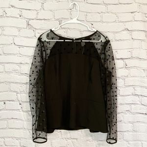 NWT Ann Taylor Chic Black Blouse